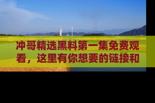 冲哥精选黑料第一集免费观看，这里有你想要的链接和内幕！