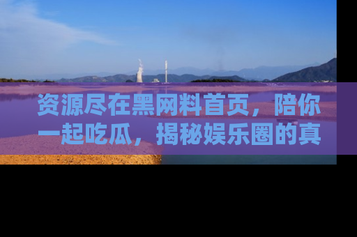 资源尽在黑网料首页,陪你一起吃瓜,揭秘娱乐圈的真实内幕
