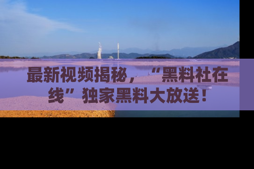 最新视频揭秘,“黑料社在线”独家黑料大放送!